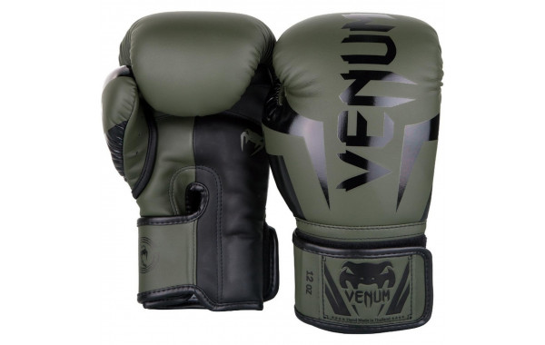 Перчатки Venum Elite 1392-200-12oz хакки\черный 600_380