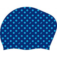 Шапочка для плавания Atemi long hair cap Point blue TLH1PBE принт