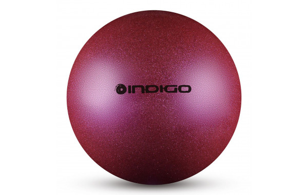 Мяч для художественной гимнастики d15см Indigo ПВХ IN119-VI фиолетовый металлик с блестками 600_380
