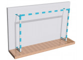 Ворота для гандбола и минифутбола пристенные (300х200х50см) без сетки на колесиках, складные ФСИ 6675