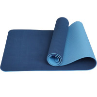 Коврик для йоги 183x61x0,6 см Sportex ТПЕ E33583 синий\голубой