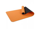 Коврик для фитнеса и йоги Larsen TPE двухцветный оранж/черный 183х61х0,6см