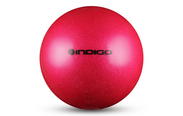 Мяч для художественной гимнастики d15см Indigo ПВХ IN119-PI розовый металлик с блестками 600_380