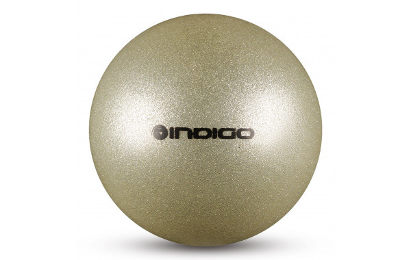 Мяч для художественной гимнастики d19см Indigo ПВХ IN118-SIL серебристый металлик с блестками 600_380