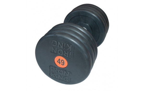 Гантель профессиональная хром/резина 49 кг. Iron King IK 500-49 600_380
