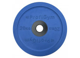 Диск Profigym олимпийский (51мм) обрезиненный 20 кг, синий ДОЦ-20/51