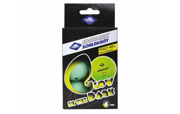 Мячики для н\тенниса 40+ Donic GLOW IN THE DARK 6 штук 608507 зеленый 600_380