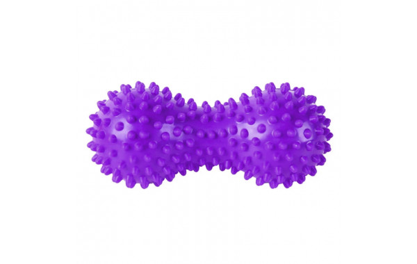 Массажер двойной мячик с шипами (ПВХ) B32130, фиолетовый 600_380