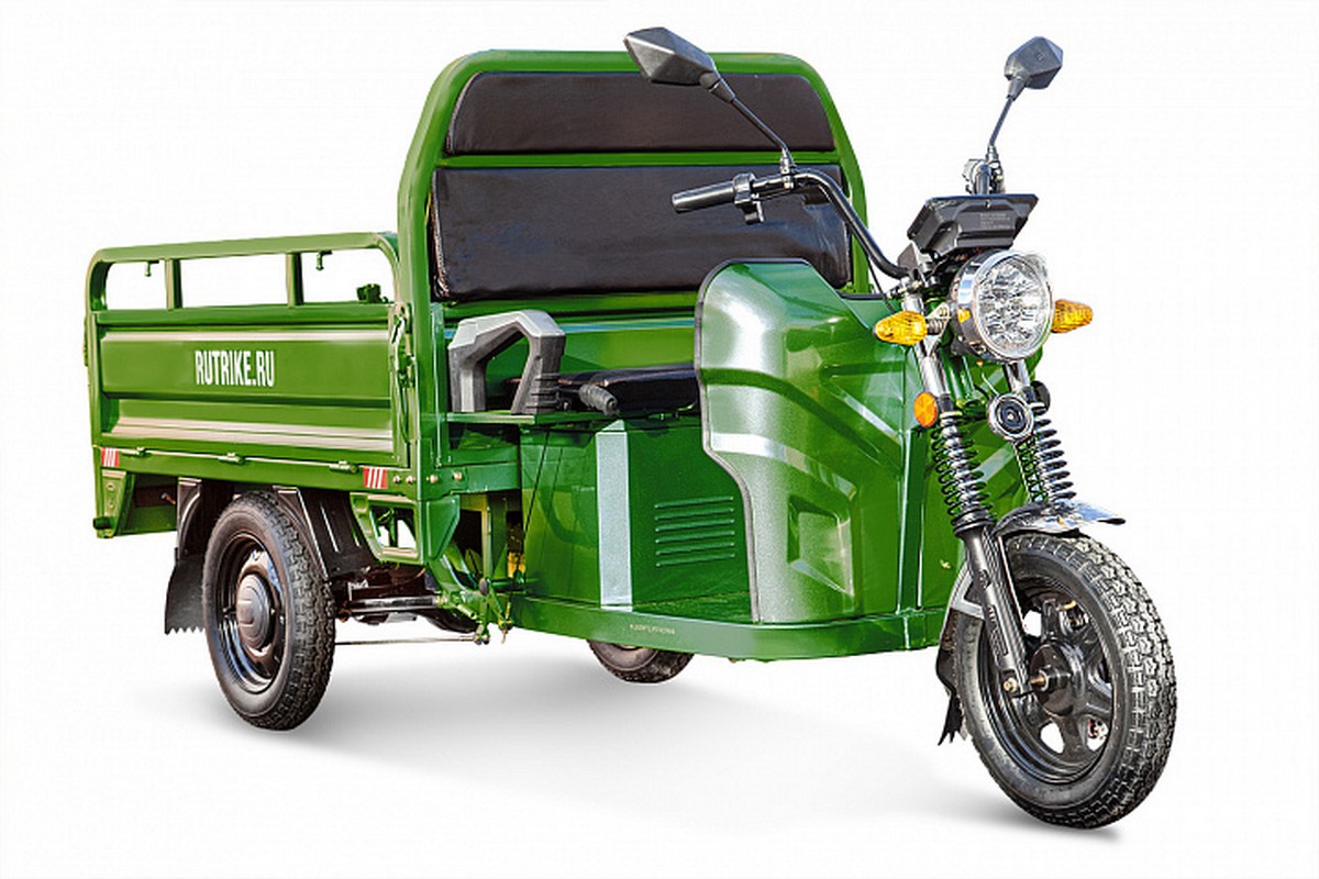 Грузовой электротрицикл RuTrike Мастер 1500 60V1000W 024452-2792 темно-зеленый 1200_800