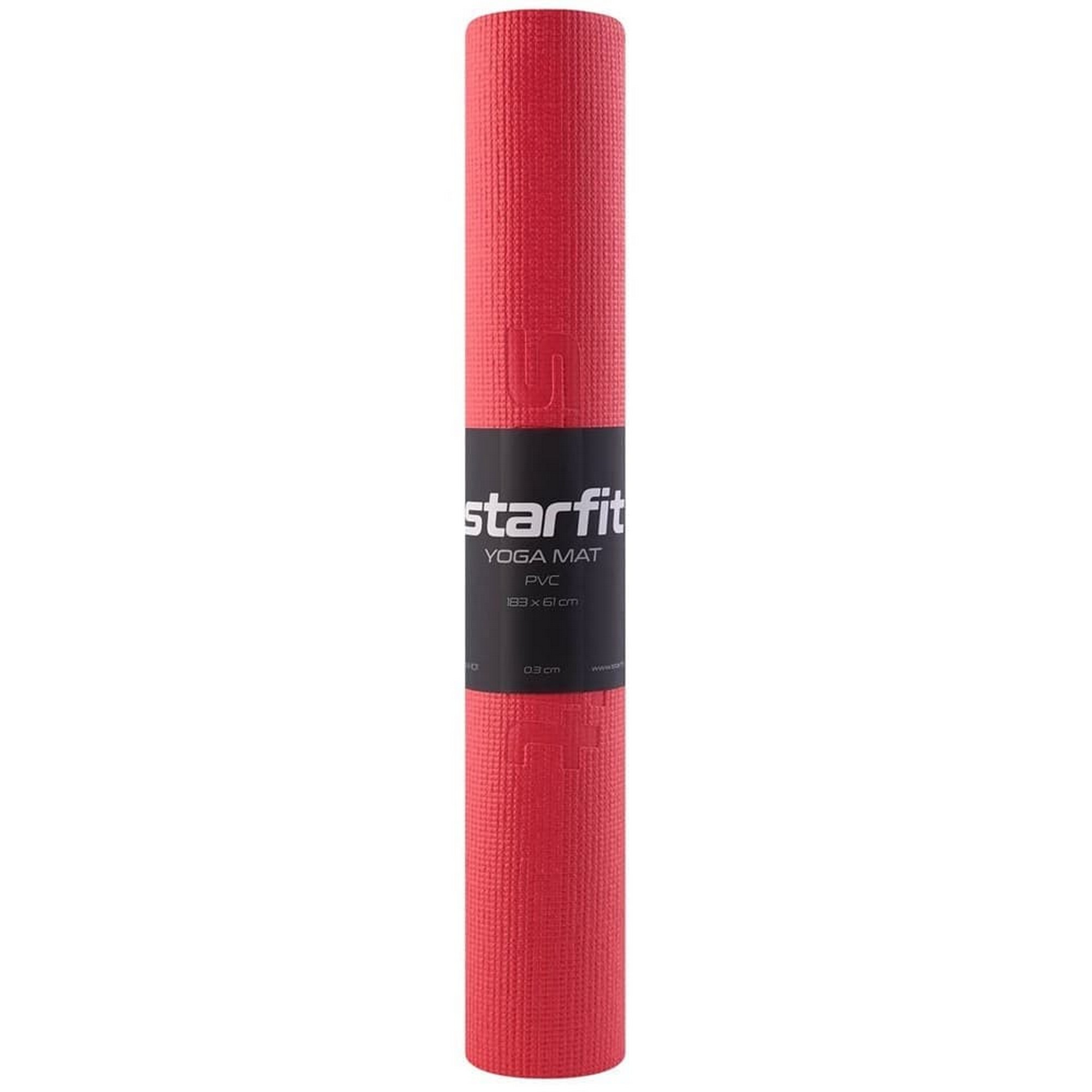 Коврик для йоги и фитнеса 183x61x0,3см Star Fit PVC FM-101 красный 2000_2000
