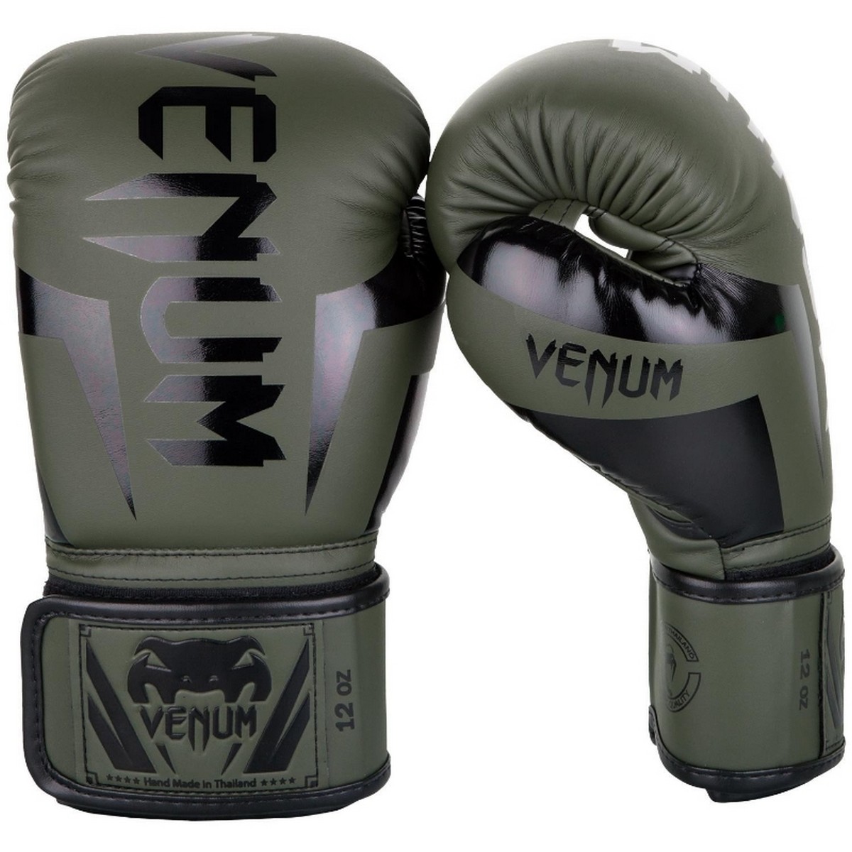 Перчатки Venum Elite 1392-200-12oz хакки\черный 1200_1200