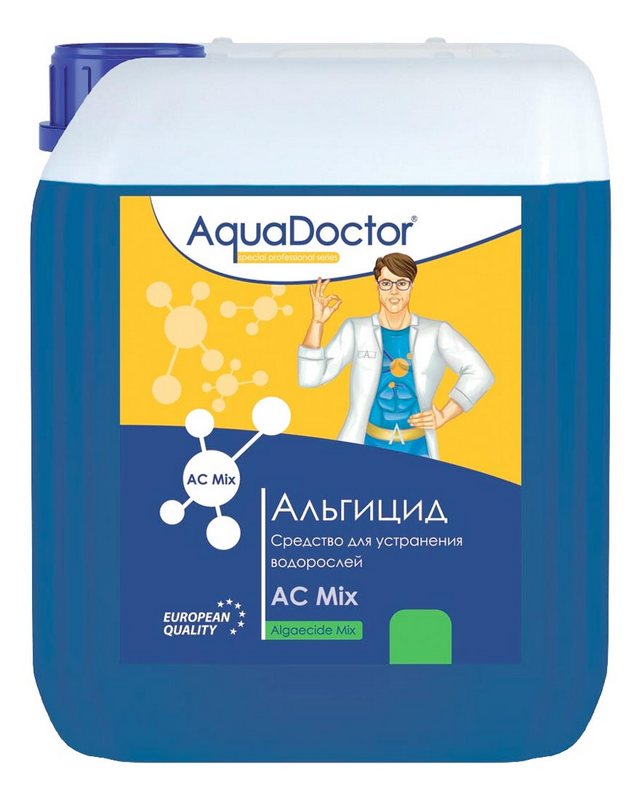 Альгицид,1л бутылка, жидкость для шоковой борьбы с водорослями, бактериями AquaDoctor AQ21650 640_800
