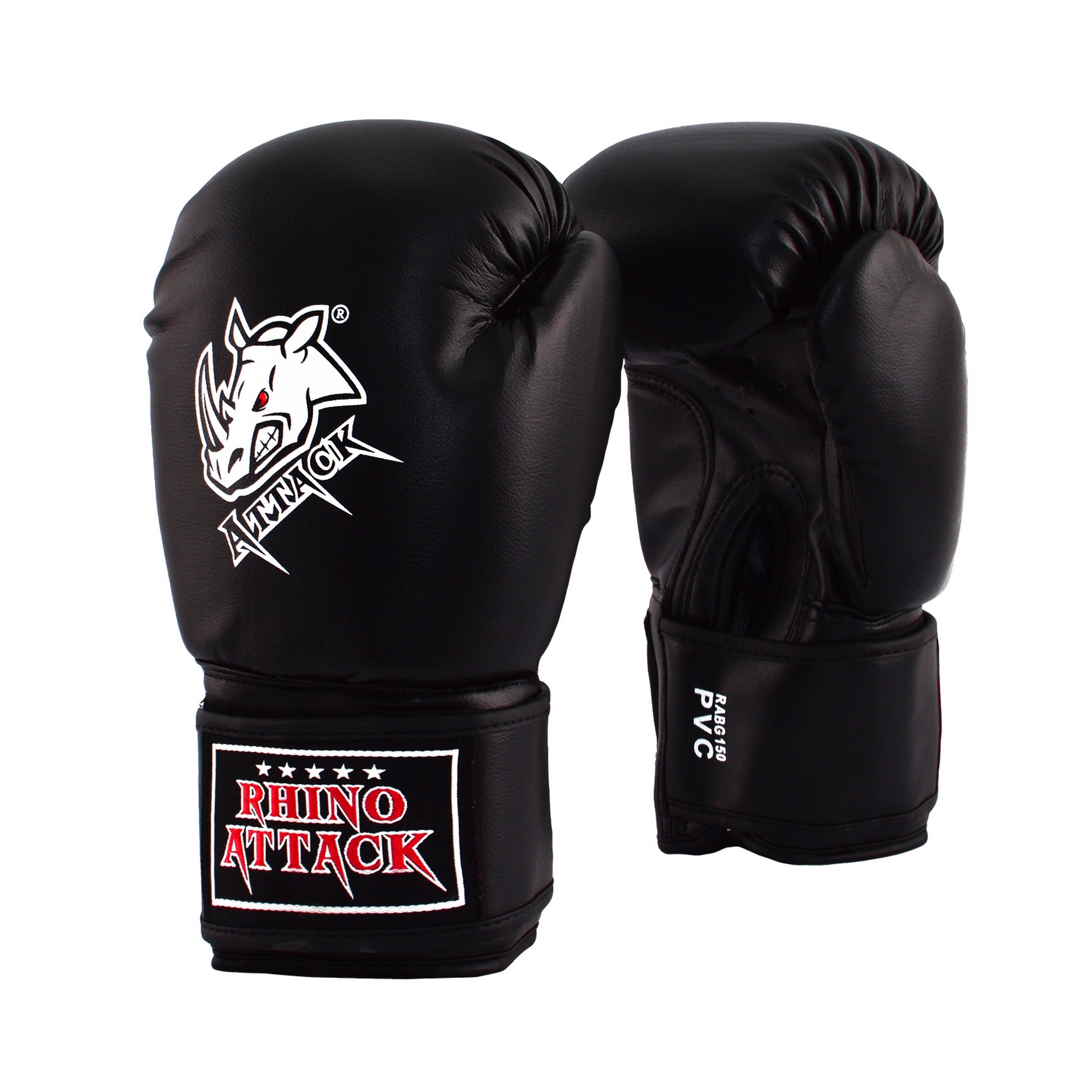 Боксерские перчатки 12 oz Rhino Attack RABG-150 Черный 2000_2000