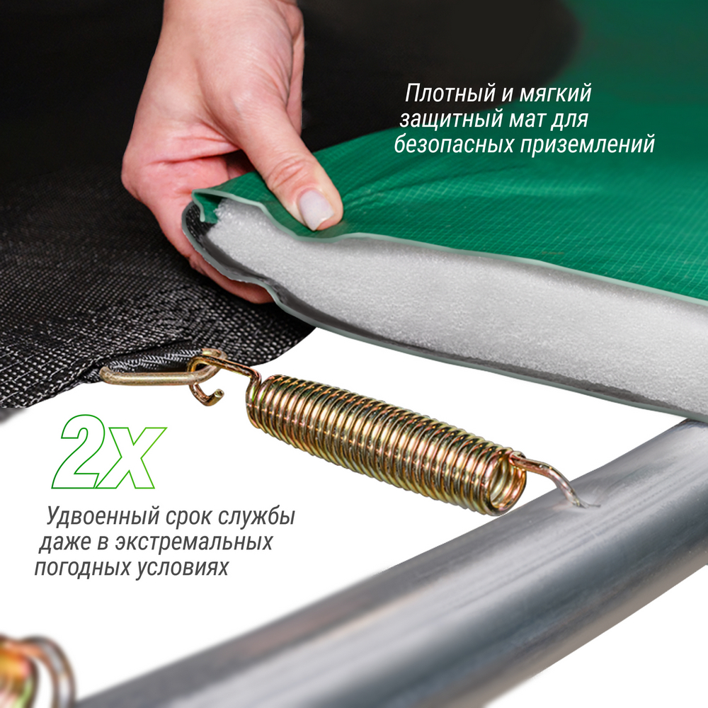 Батут Unix Line SUPREME BASIC 12 ft (green) TRUSUB12G 1000_1000