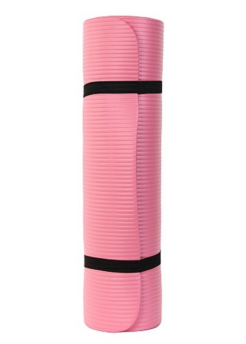 Коврик для фитнеса и йоги Larsen NBR 183х60х1см розовый 500_700