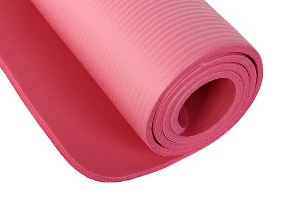 Коврик для фитнеса и йоги Larsen NBR 183х60х1см розовый 980_700