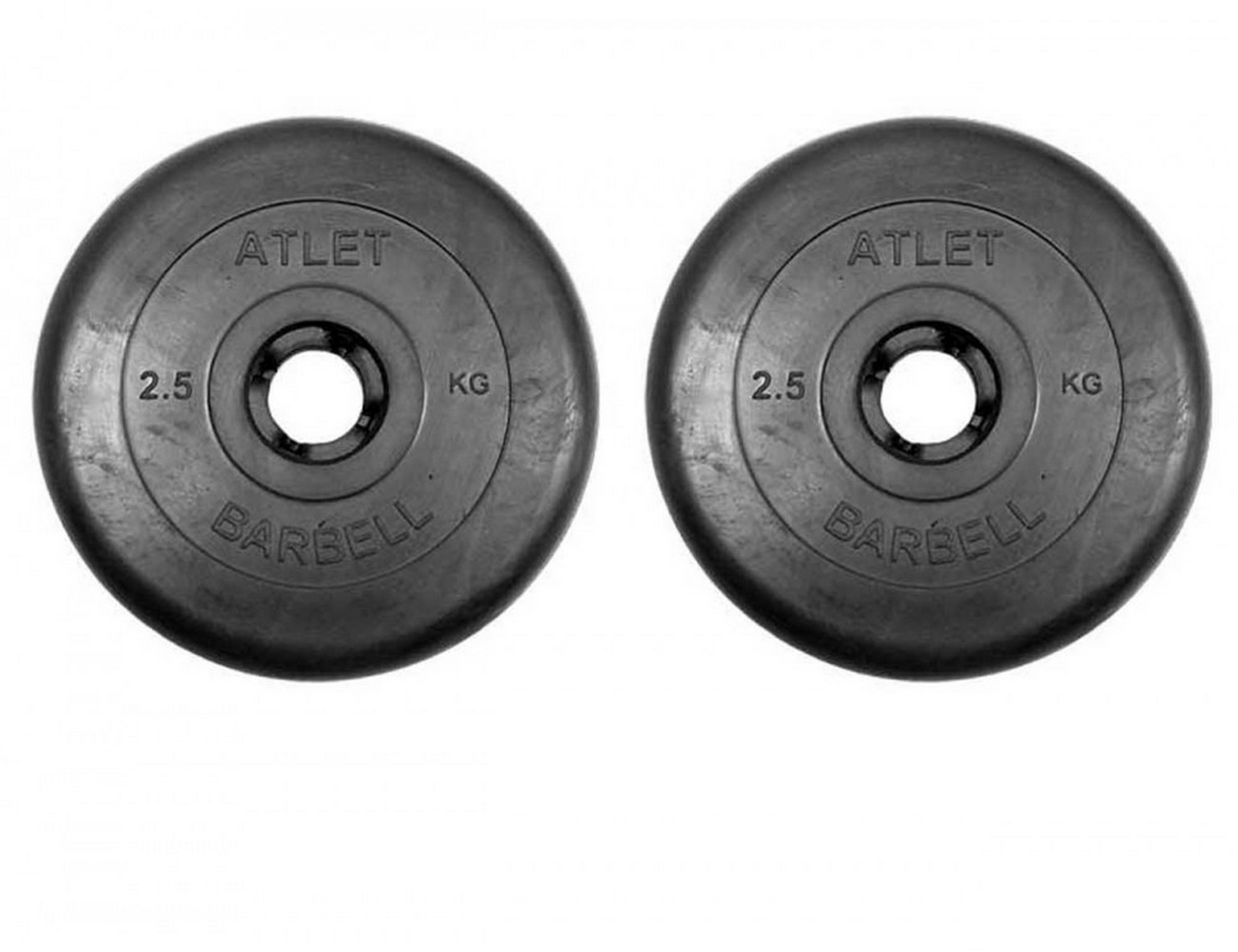 Диски обрезиненные d31 2x2,5кг MB Barbell Atlet MB-AtletB31-2,5 черный 2000_1538