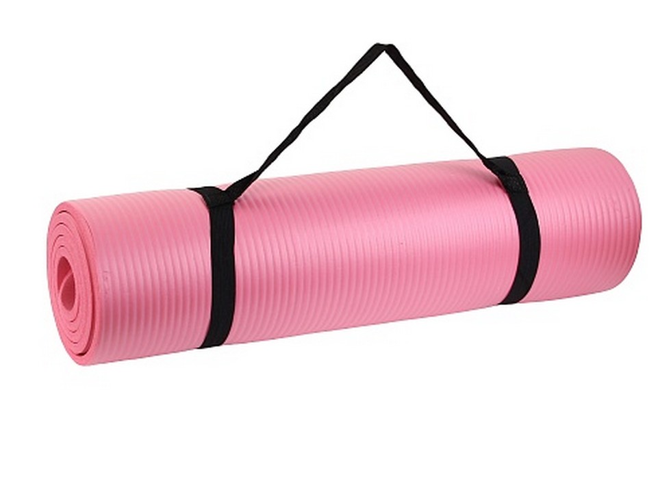 Коврик для фитнеса и йоги Larsen NBR 183х60х1см розовый 980_700