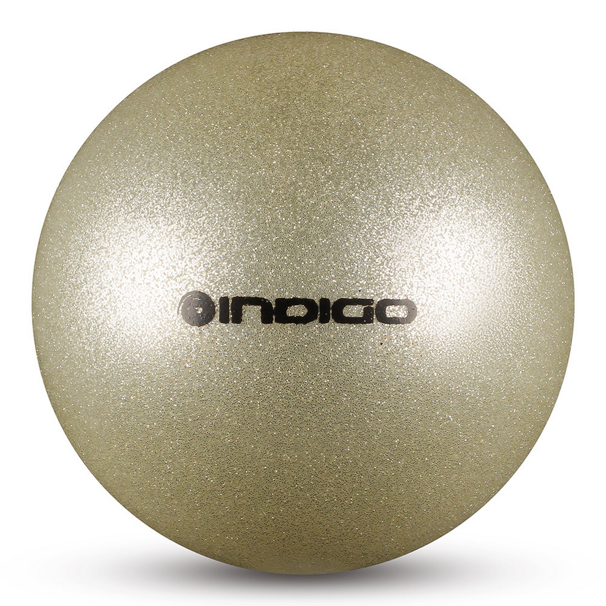 Мяч для художественной гимнастики d19см Indigo ПВХ IN118-SIL серебристый металлик с блестками 2000_2000