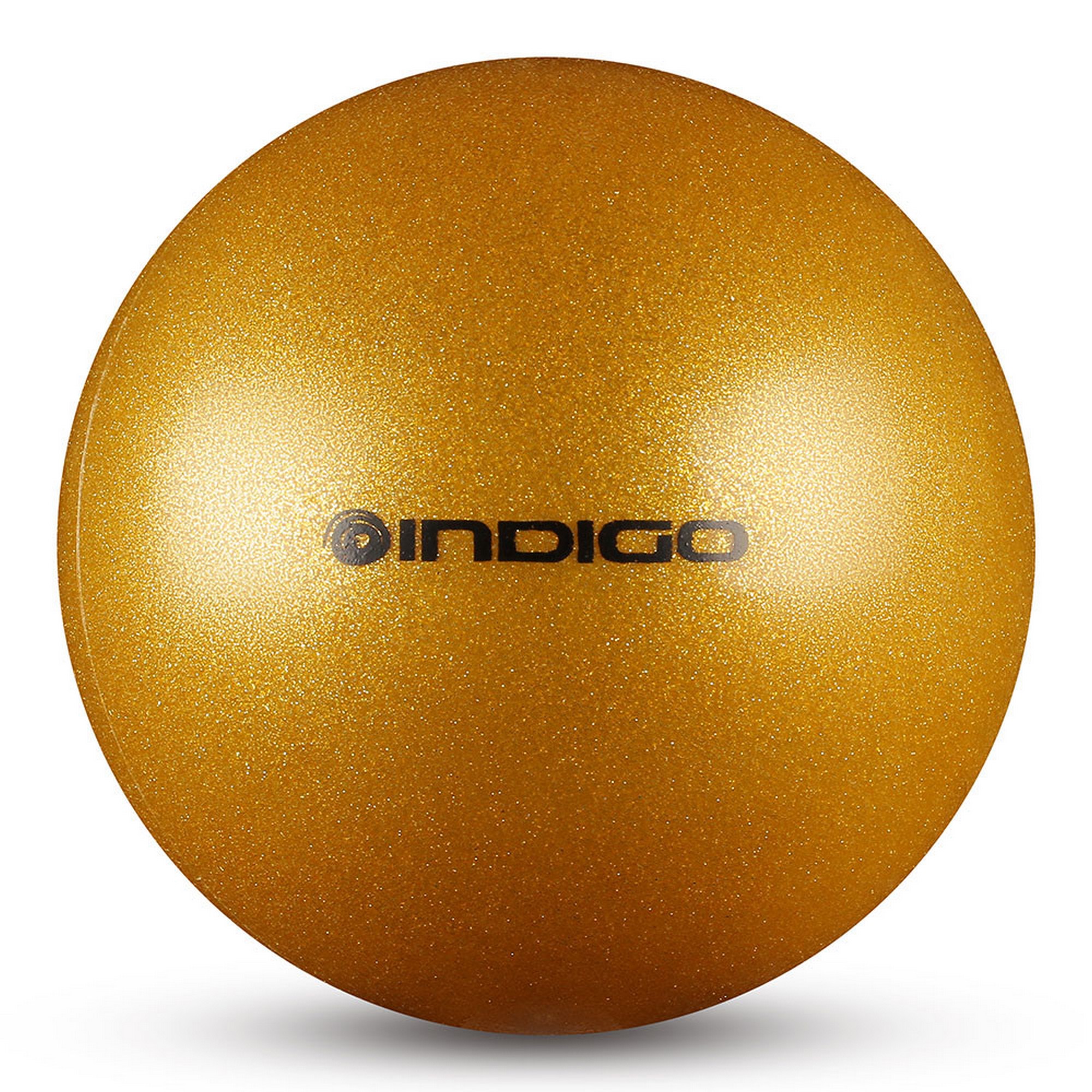 Мяч для художественной гимнастики d15см Indigo ПВХ IN119-GOLD золотой с блестками 2000_2000