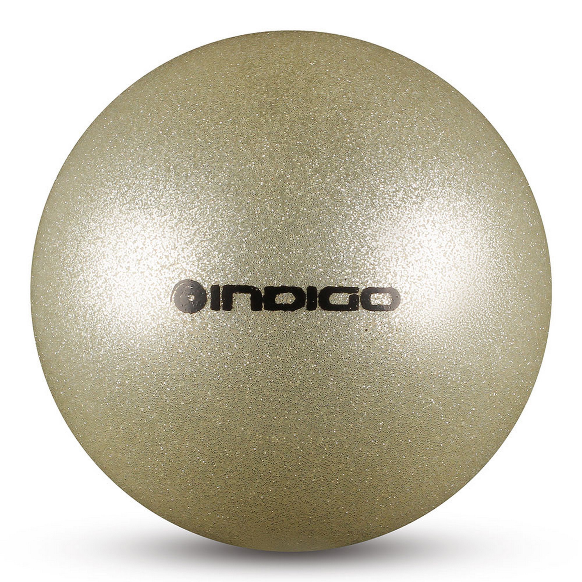 Мяч для художественной гимнастики d15см Indigo ПВХ IN119-SIL серебристый металлик с блестками 2000_2000