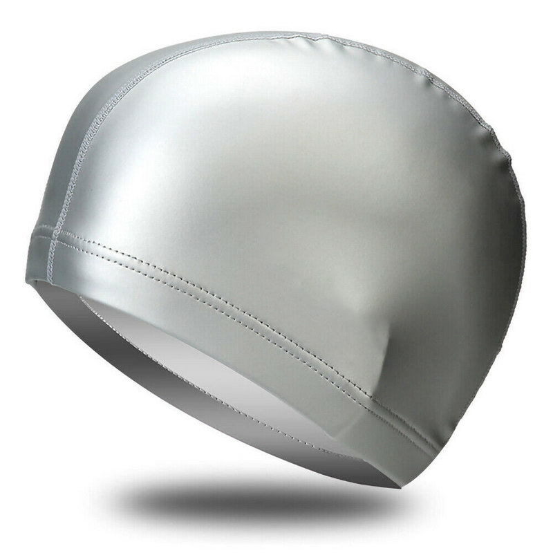 Шапочка для плавания Sportex одноцветная B31516-9 (Серебро) 800_800