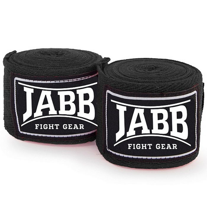 Бинты боксерские Jabb х/б, 350 см JE-3030 черный 700_700