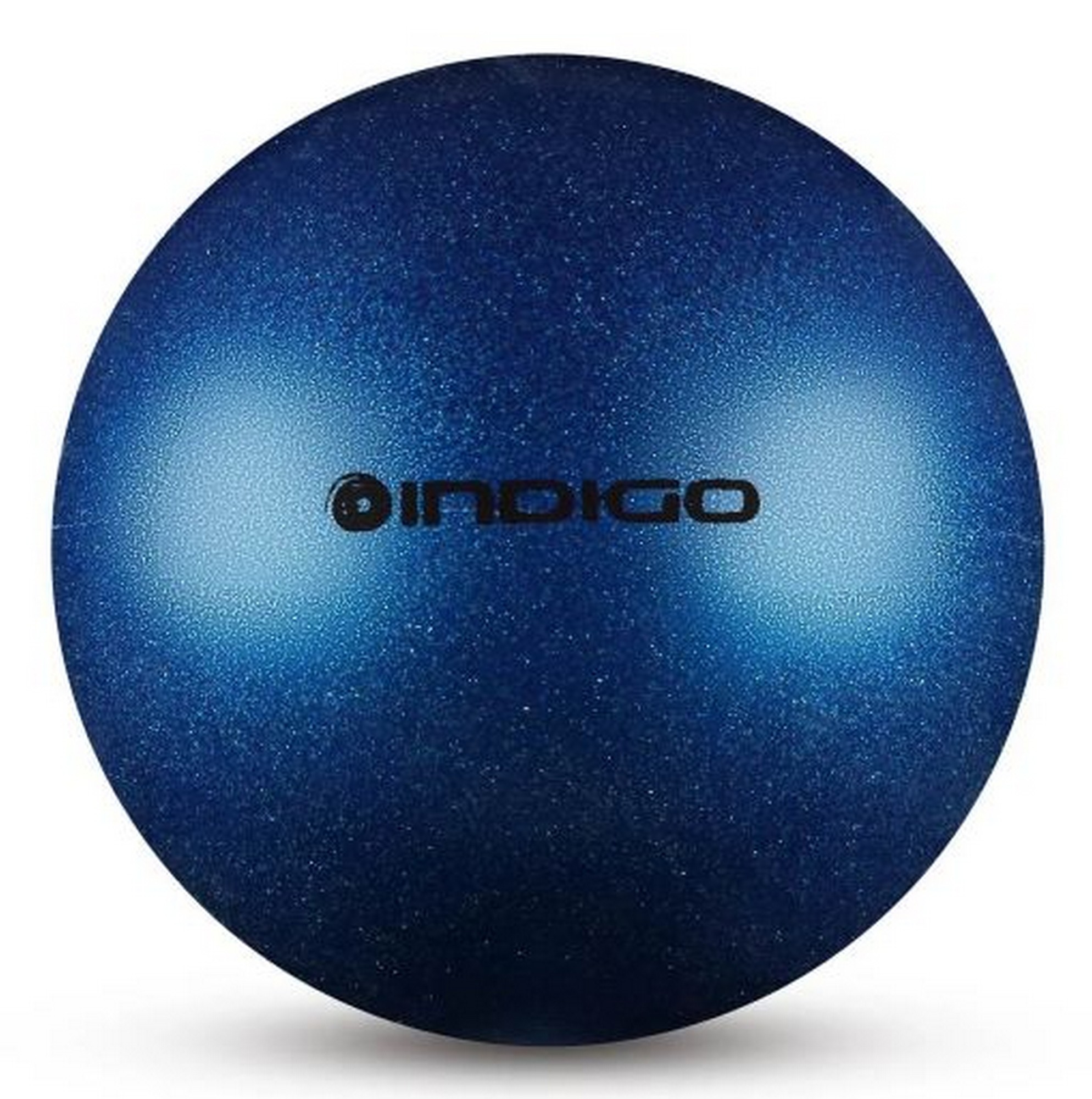 Мяч для художественной гимнастики металлик d19 см Indigo IN118 с блеcтками синий 1988_2000
