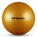Мяч для художественной гимнастики d19см Indigo ПВХ IN118-GOLD золотой металлик с блестками 120_120