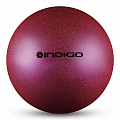 Мяч для художественной гимнастики d15см Indigo ПВХ IN119-VI фиолетовый металлик с блестками 120_120
