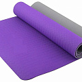 Коврик для йоги ТПЕ 183х61х0,6 см (фиолетово/серый) Sportex E39307 120_120