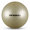 Мяч для художественной гимнастики d19см Indigo ПВХ IN118-SIL серебристый металлик с блестками 120_120