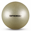 Мяч для художественной гимнастики d15см Indigo ПВХ IN119-SIL серебристый металлик с блестками 120_120