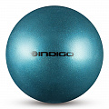 Мяч для художественной гимнастики d15см Indigo ПВХ IN119-LB голубой металлик с блестками 120_120