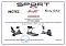 Сертификат на товар Пружинный замок Aerofit с пластиковыми изогнутыми рукоятками 2 шт AFSC01 (AFSC133/C)